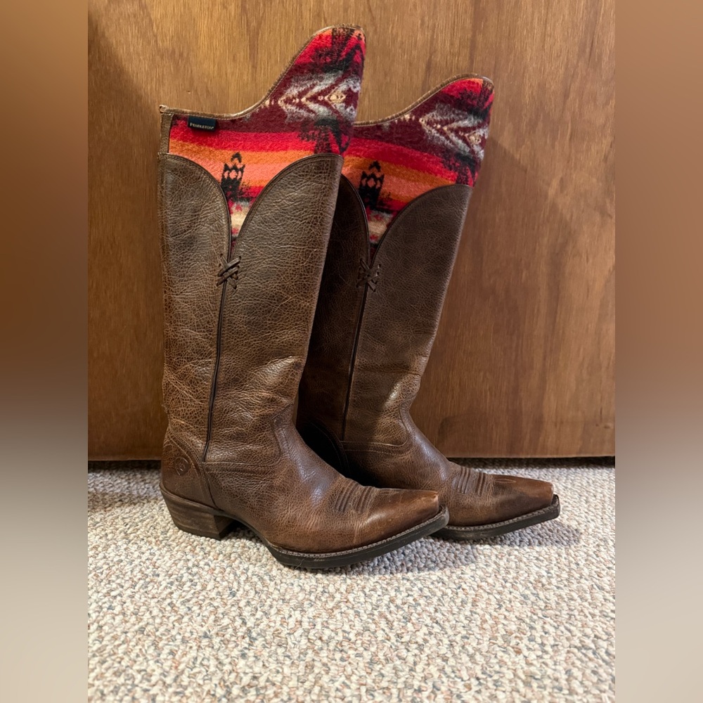 Ariat x Pendleton Distressed Brown Leather Boots